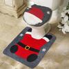 Non-Slip Cute Christmas Toilet Seat Covers Creative Santa Claus Bathroom Mat Xmas Supplies for Home New Year Navidad Gift Decor