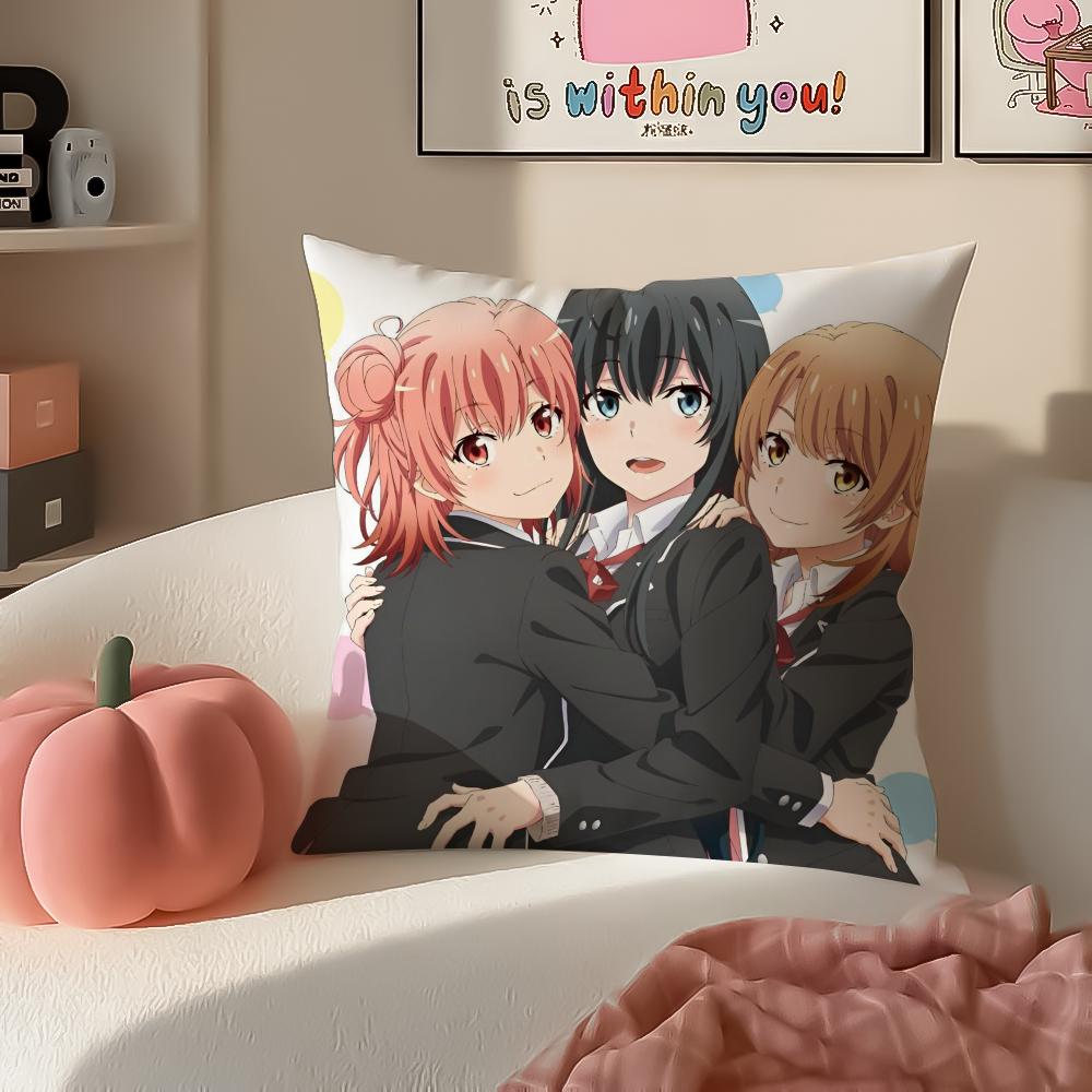MMy Teen Romantic Comedy SNAFU Наволочка для подушки Короткий плюш Невидимая молния Комната Диван Наволочка