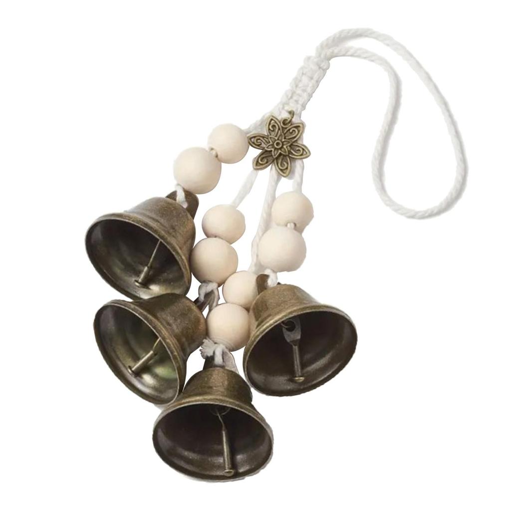 Witch Bell Doorknob Hanger Ideal Gifts Decorative Hanging Bell with Wood Beads for Kitchen Doorknob Ornament Home Decor