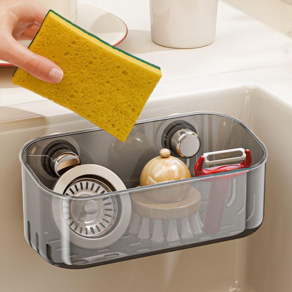 Detachable Sponge Drain Rack Hollowed Sink Sponge Stand Cleaning Supplies Storage