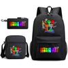 Rhythm Box Peripheral Elementary School Bag Starry Sky Backpack Three-piece Set