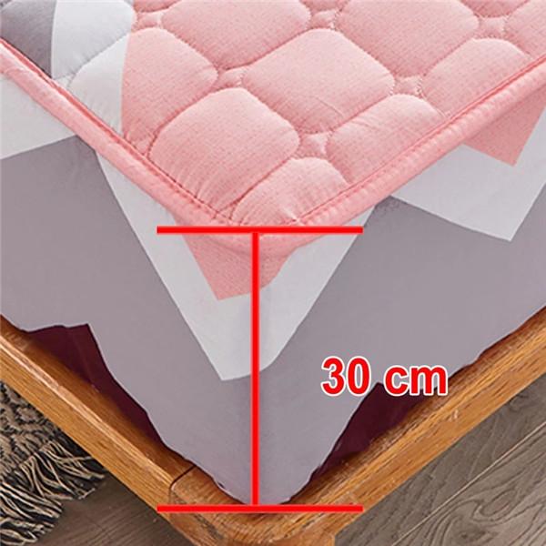 Quilted Mattress Cover Printing Non-slip Fitted Bed Sheet Dust Protection Cover Thicken Bedding Sheet Bedcloth No Pillowcases