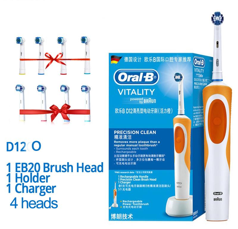 Перезаряжаемая электрическая зубная щетка Oral B, гигиена полости рта, чистые зубные щетки Precian, вращающаяся 3D белая щетка для отбеливания зубов
