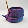 Dragon Yarn Bowl Yarn Bowl 3D Printed Yarn Holder Knitting Crochet Dragon Bowl Dragon Decor Yarn Organizer