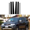 Pillar Posts Car Window Door Moulding Trims Cover Stickers Decal Glossy Black Accessories Fit For Mitsubishi Pajero Sport 2009-2015