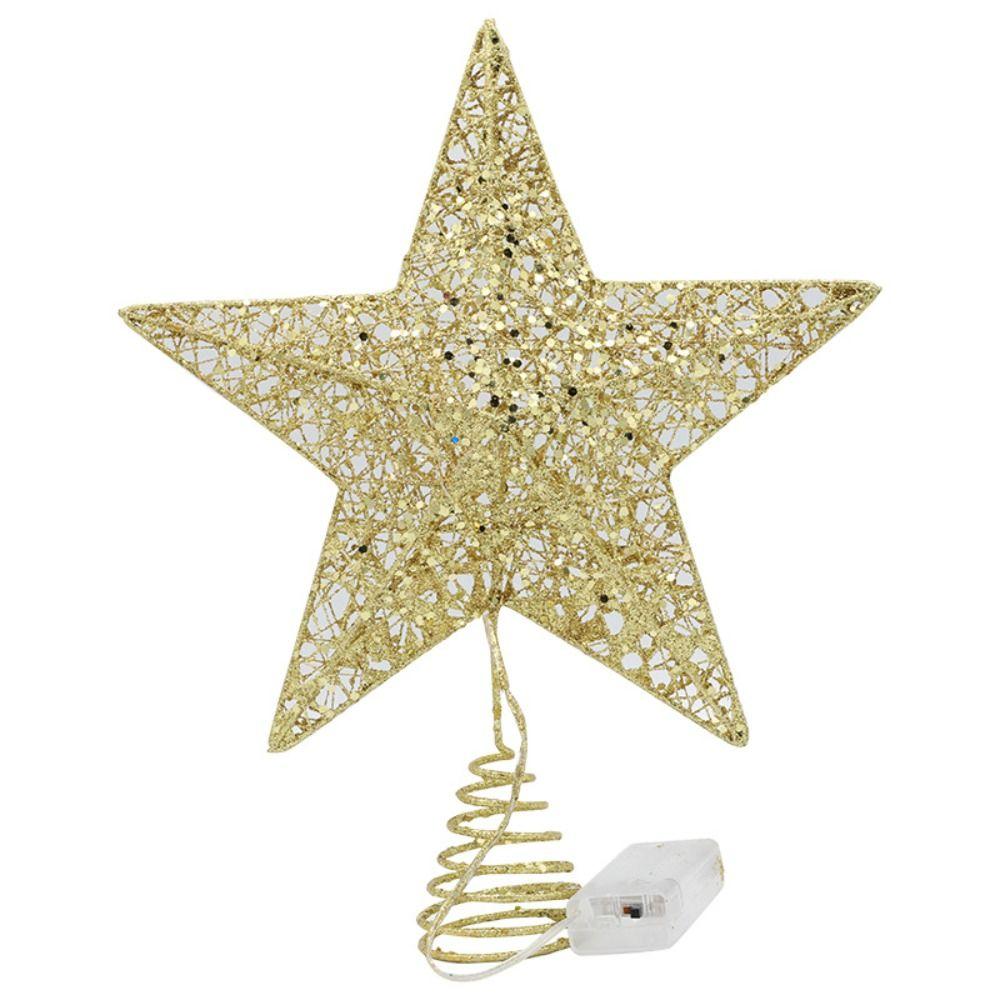 Glitter Lighting Props with Lights Lighted Tree Topper Creative LED Christmas Tree Top