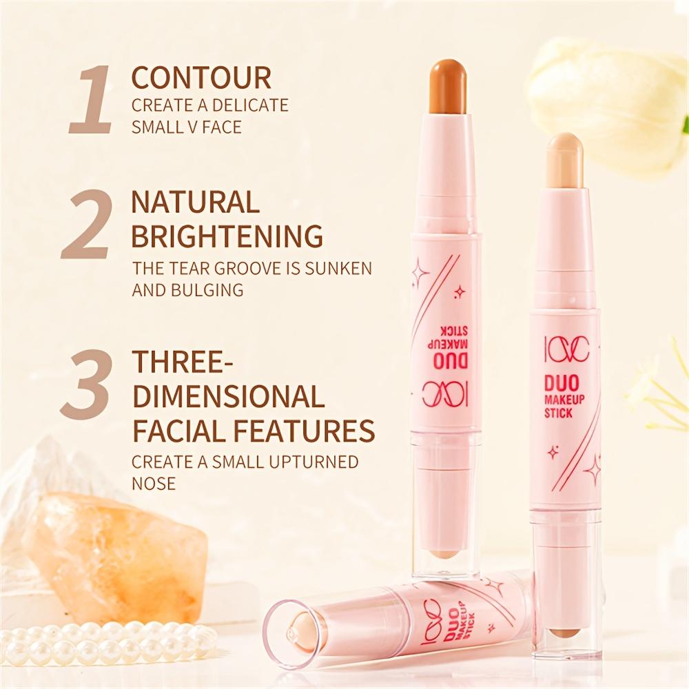 Двусторонний контуринг-стик, Хайлайтер-стик, Теневой стик, Бронзовый стик для контуринга лица, Консилер для темных кругов под глазами, Осветление тона кожи