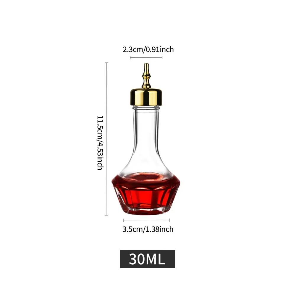 Cocktail Bitters Bottle Vintage Glass Design with Stainless Steel Dasher Top Professional Bar Accessory Bar Tool 30/50/90/100ml