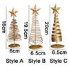Five-pointed Star Iron Christmas Tree Gold Desktop Decoration Mini Christmas Tree  Home Decoration
