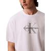 Calvin Klein Минималистичная Удобная Универсальная Классическая Футболка с коротким рукавом и круглым вырезом Мужские топы Ярко-белый 4RB862G-110