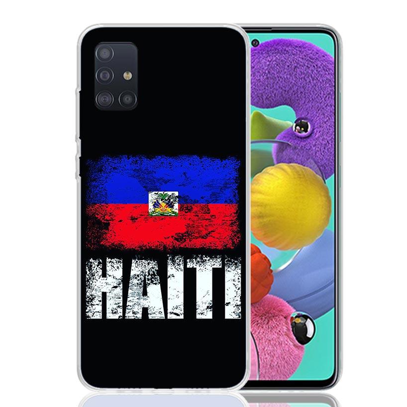 Haiti Haitian Flag Phone Case For Samsung Galaxy A52 A32 A22 A12 A02S A50S A30S A51 A31 AA71 Note 20 Ultra 10 S10 Plus Galaxy A5