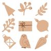 Assortment of Mini Wooden Shapes - Artemio - Woodsy Christmas - 27 Pcs - Natural Wood - Mixed