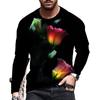 Floral Vintage Pattern 3D Print Summer Men's O-Neck T-shirt Casual Long Sleeve Oversized T Shirt Fashion Pullover Men Clothing