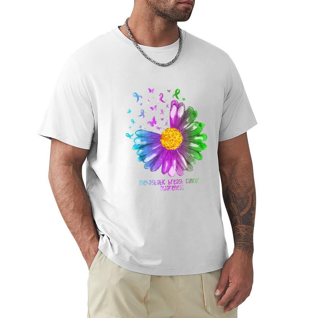 Daisy Butterfly Metastatic Breast Cancer Awareness Gifts Tshirt62 Tshirt Holiday All Match Tshirt
