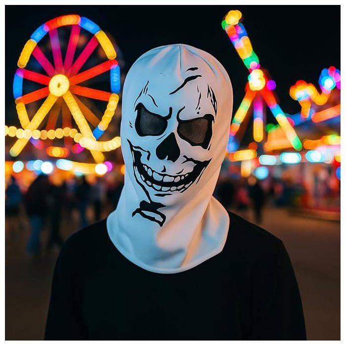 Cagoule - SIROCO - Cagoule Fantôme Halloween - 40 cm - Polyester extensible - Accessoire réutilisable