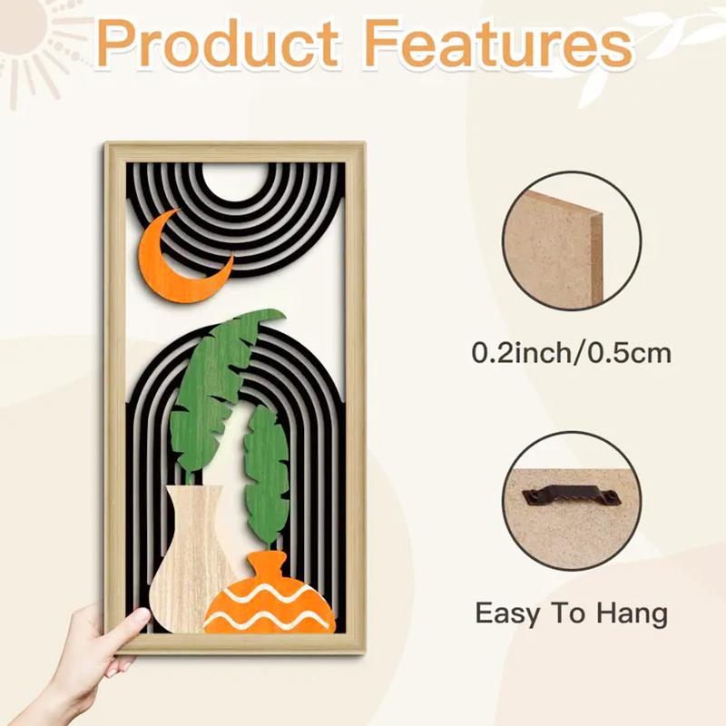 Дизайн 1 шт./3 шт. с вазами, настенное украшение для спальни, полая поделка в стиле фермерского дома, гостиная, искусственное дерево, бохо