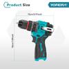 Yofidra 16,8 В бесщеточная электрическая дрель 90 Нм ударный гайковерт с 20+3 настройками крутящего момента 2-скоростная регулируемая отвертка ударная дрель электроинструмент