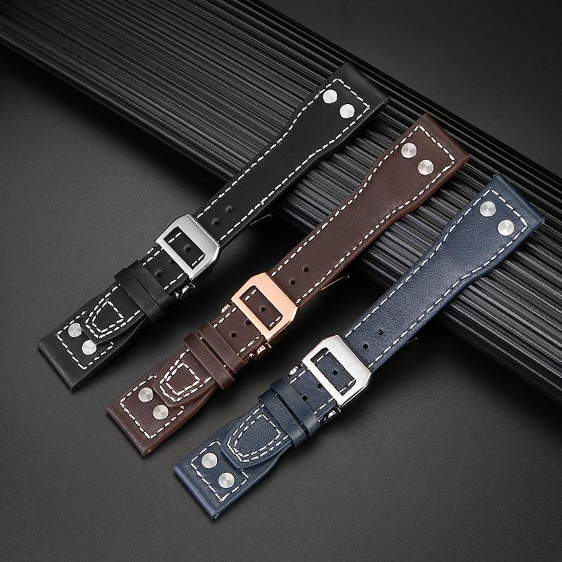 Классический ремешок для часов IWC из натуральной кожи 21 мм 22 мм, большой пилот, огнемет, маленький принц, серия Mark18, ремешок, браслет из ивового гвоздя для мужчин