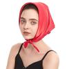 2025 New Fashion Women Satin Silk 60x60CM Square Hijab Solid Color Lady Silk Sunscreen Versatile Bandana Scarves