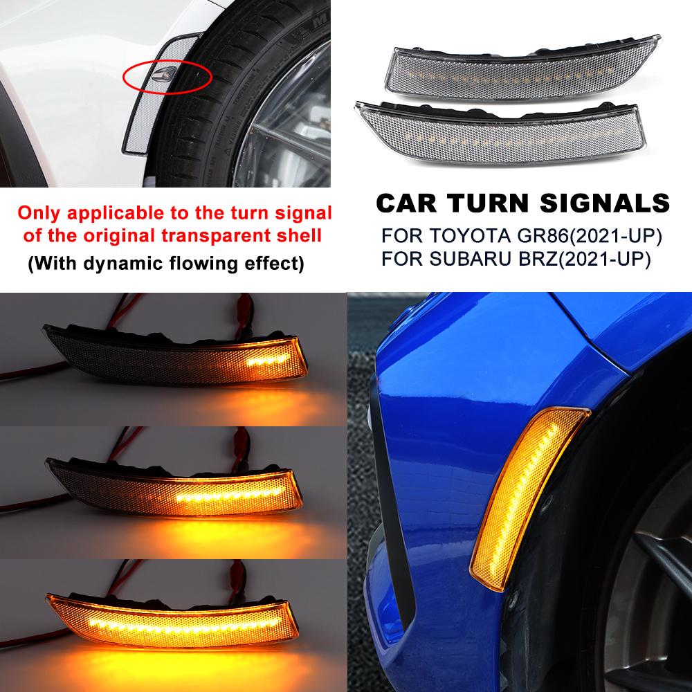 2PCS Lights For Subaru BRZ Toyota GR86 2025 2025 2025 2025 Car Amber Front Turn Signal LED Lamp Marker Blinker Indicator Light
