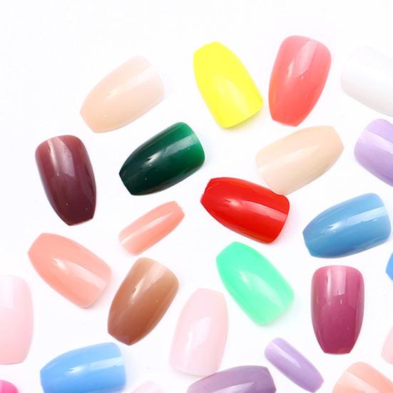 576 шт./комплект Накладные ногти 24 ячейки Разные цвета Длинное наращивание ногтей Съемный Домашний салон Женщины Девочки Полное покрытие Накладные ногти Комплект