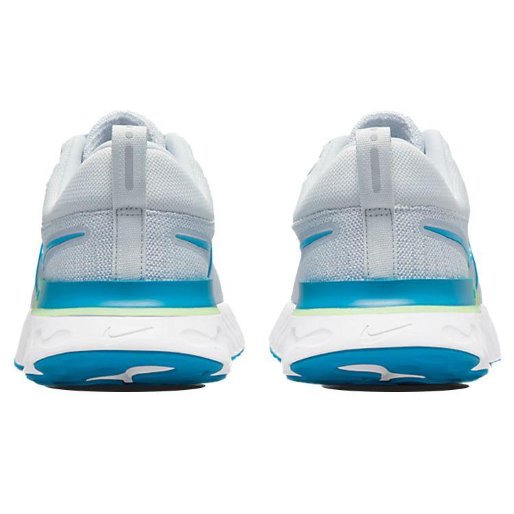 Nike React Infinity Run Flyknit 2 Pure Platinum Emerald Laser Blue Мужские кроссовки Серые лаймово-светящиеся изумрудно-зеленые CT2357-007