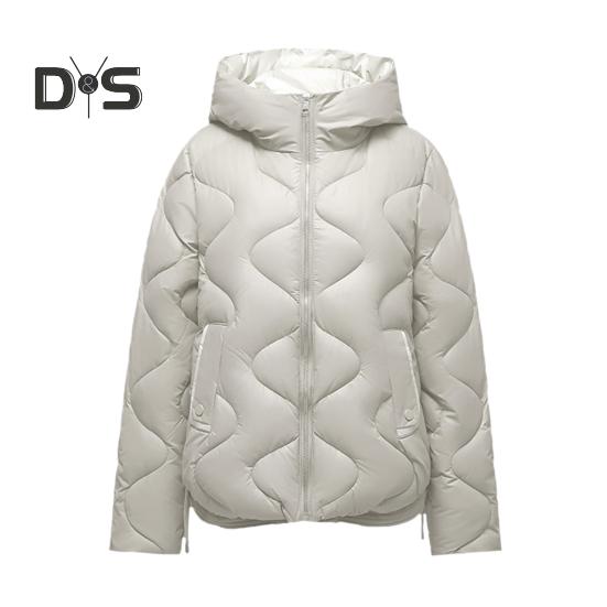 Женское зимнее пуховое пальто с подкладкой, ветрозащитное, с капюшоном, длинными рукавами, свободное, утолщенное, с карманами, однотонное, с защитой шеи, застегивающееся на молнию, уличное хлопковое пальто