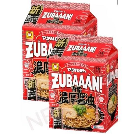 ZUBAAAN Rich fatty soy sauce 3 servings 2 bags Thick ramen Featured on TV Instant bag noodles