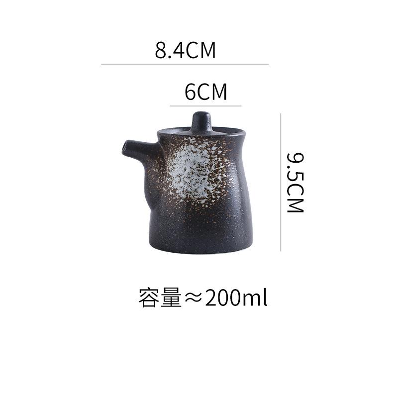 Керамическая банка для приправ в японском стиле, креативная бутылка для приправ, банка для соуса, масла, уксуса, бутылка для чили, кухонный инструмент для приправ