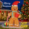 7.87FT Inflatable Toy Gingerbread Man Candy Cane Gift LED Lit Xmas Yard Party Decoration Christmas Home Supplies Ornaments Gifts