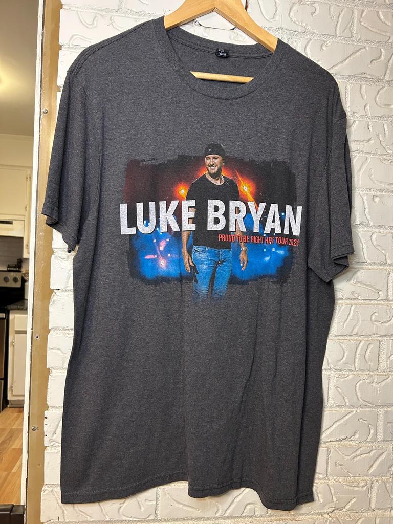 Luke Bryan - Proud To Be Right Here Tour 2021 Shirt- Size XL