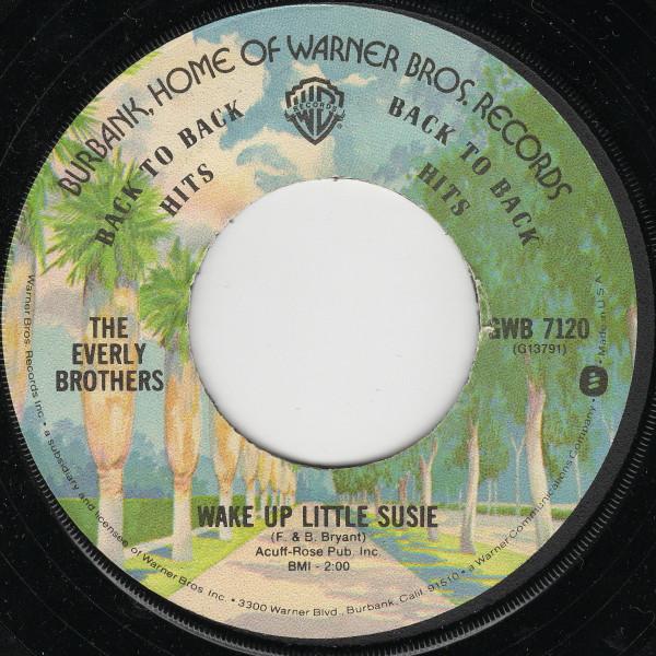 7-дюймовая пластинка EVERLY BROTHERS - Wake Up Little Susie / Bird Dog BIRD006 Warner Bros. Re US Rock Used