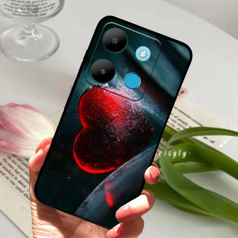 Для Infinix Smart 7 Чехол Роскошный Силиконовый ТПУ Мягкий Телефон Черный Чехол Чехлы Для Infinix Smart7 X6515 Funda Защитный Coque Capa
