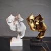 European Silence Is Golden Couple Abstract Character Sculpture Ornament Home Living Room Model Room TV Cabinet Soft Decoration