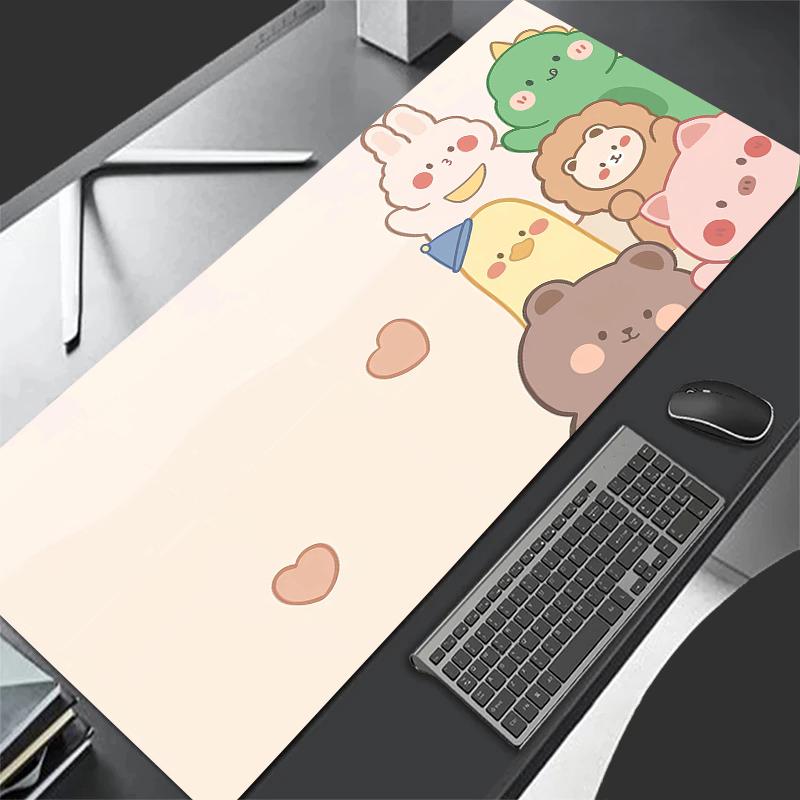 Kawaii Cartoon Animals Mouse Pad Girly Large Computer Office Table Mats XXL Rubber Antislip Gaming Keyboard Mat Long Desk Pads