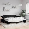 VidaXL Daybed with Trundle Bed Black 90x190 Cm Fabric 3197646