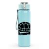 1PC Simple Black Turtle Animal Print 750ml Color Plastic Sports Water Bottle Leakproof Flip Straw Lid Suitable for Sports Office Home Use