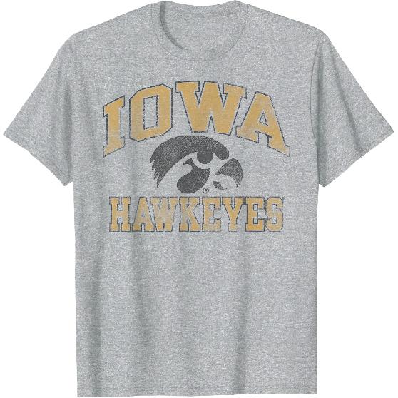 Iowa Hawkeyes Vintage Worn Gray Officially Licensed T-Shirt