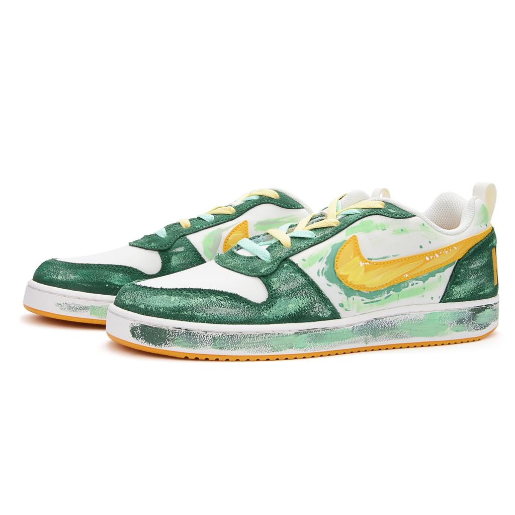 Nike Кроссовки Court Borough PRM Низкие Скейтбордические Обувь 844881-100 Устойчивые к Скольжению и Истиранию(Team1326-BOX)