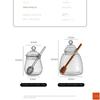 Glass Honey Jar Glass Honeycomb Tank Kitchen Tools Honey Storage Container with Dipper and Lid Honey Bottle for Party Kitchen