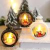 Christmas Round Glass Small Wind Light Decoration Retro Christmas Night Light Window Display Holiday Decoration Supplies Display