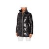 Emporio Armani EA7 однотонная блестящая повседневная хлопковая куртка с капюшоном женская куртки Черный 6KTK07-TN5LZ-1200