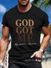 Men's Got Me Graphic Print T-shirt, Short Sleeve Crew Neck Tee, Men's Clothing For Summer Outdoor