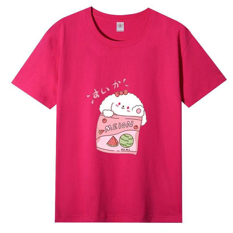 Новая летняя футболка с круглым вырезом и короткими рукавами для женщин, повседневная, большие ярды, свободная футболка с короткими рукавами для женщин