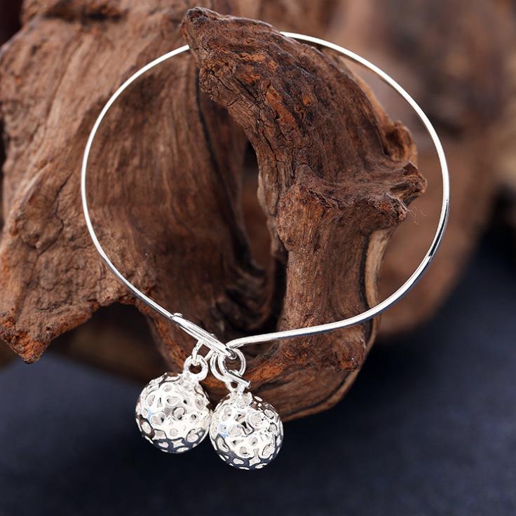 Модный популярный браслет с покрытием из 925 пробы, браслет с шариком, браслет