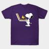 Мужская черная футболка с принтом Snoopy Pizza Печать на трансферной бумаге без вырезания Хлопковая футболка