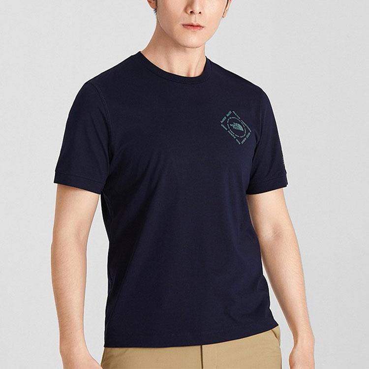 THE NORTH FACE T-Shirts Men's Blue Crew Neck Moderate Straight Fit NF0A5B34-RG1