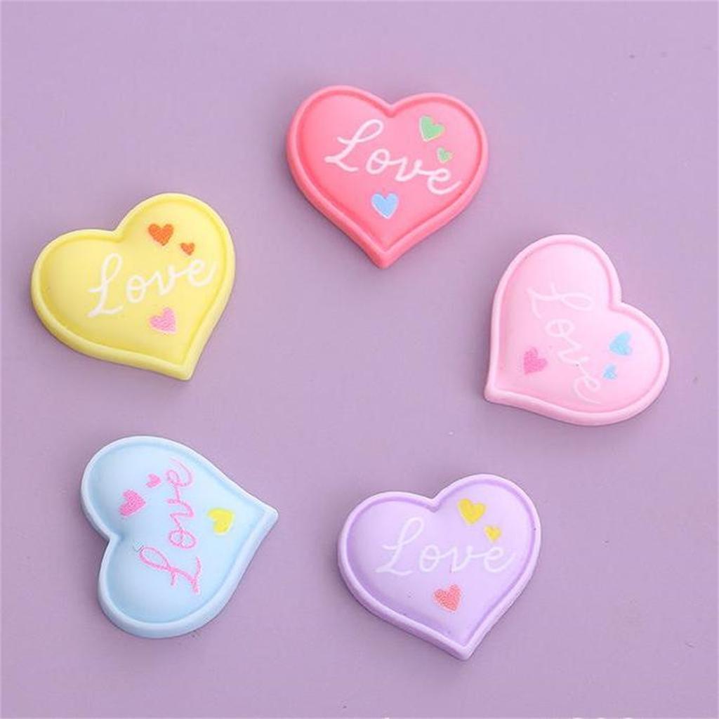 Смешайте 20 любовных смоляных кабошонов с плоской задней частью, чтобы сделать украшения для скрапбукинга, аксессуары своими руками