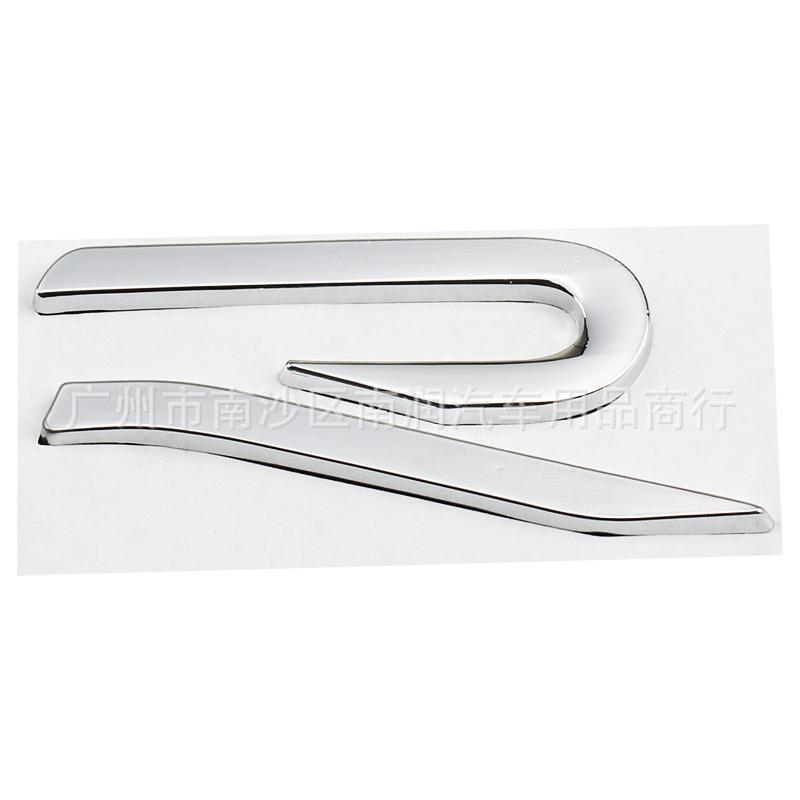 RSQ1 VW 2026 Hot New R Emblem Car Metal Body Tail Trunk Sticker Car Grill Badge Emblem For Volkswagen VW GTI Rline Polo Golf MK8 Toua