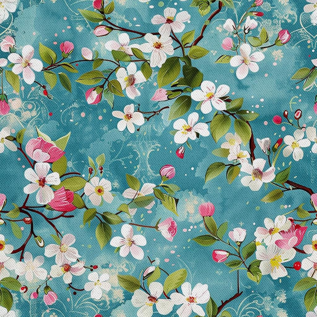 Outdoor Dekostoffe Oxford - Motiv Frühling I Dx7183
